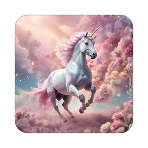 زیر لیوانی کاکتی طرح اسب تک شاخ و یونیکورن مدل mp31614