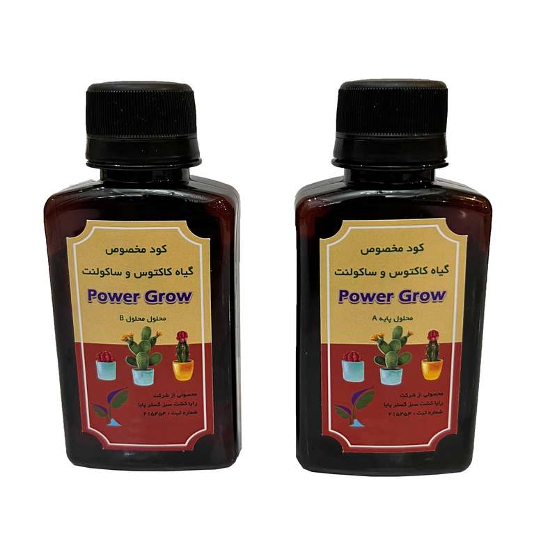 کود مایع گیاه کاکتوس و ساکولنت پاور گرو کد 79 حجم 200 میلی لیتر مجموعه 2 عددی