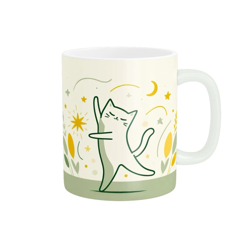 ماگ پاد آفرین مدل گربه بامزه کیوت کد 1186