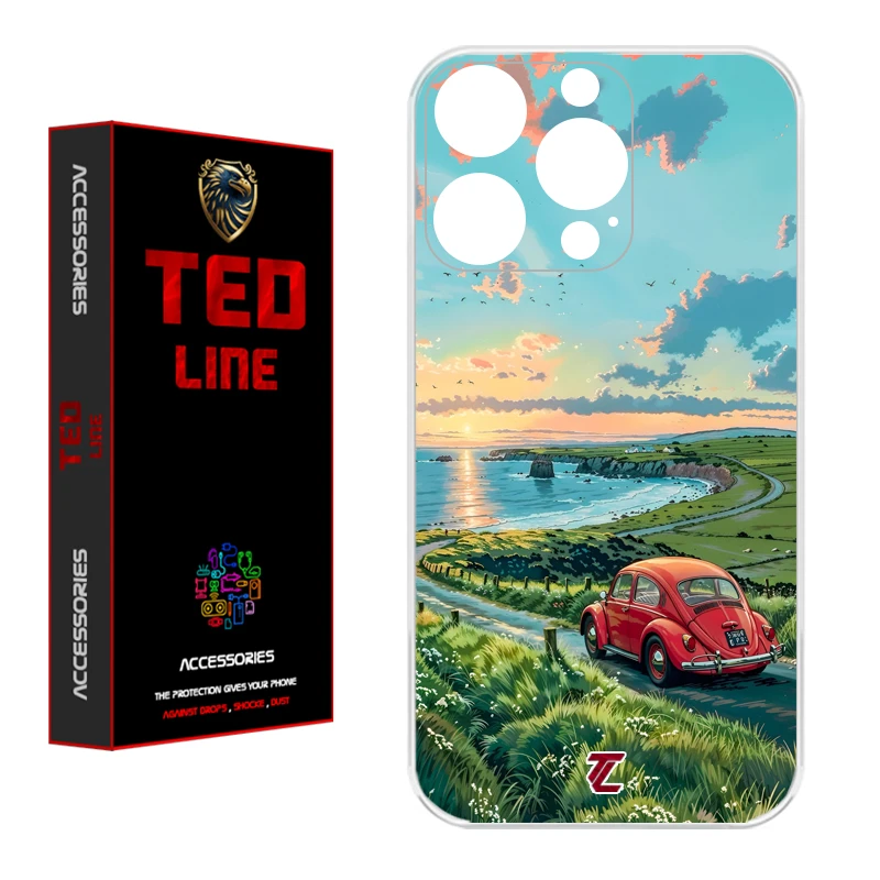 کاور تدلاین طرح ماشین فولکس کد 1169 مناسب برای گوشی موبایل اپل Iphone 16 Pro Max