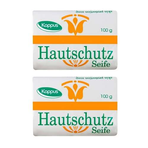 صابون شستشو کاپوس مدل Skin Protection وزن 100 گرم مجموعه 2 عددی
