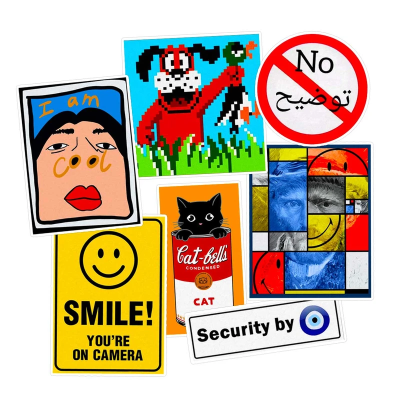   استیکر لپ تاپ ماسا دیزاین طرح COOL کد COLSA مجموعه 7 عددی