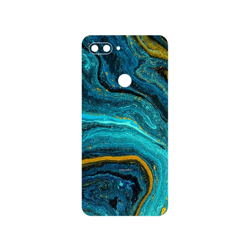 برچسب پوششی ماهوت مدل Turquoise marblewith golden streaks مناسب برای گوشی موبایل شیائومی Mi 8 Lite