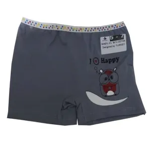 شورت دخترانه طرح هپی رنگ خاکستری