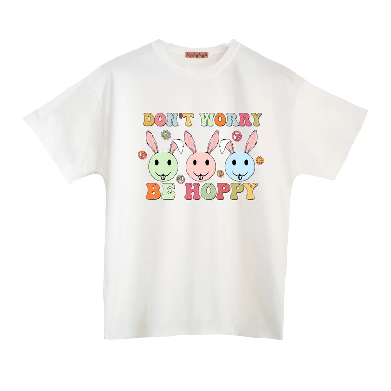 تی شرت آستین کوتاه دخترانه مدل سه خرگوش