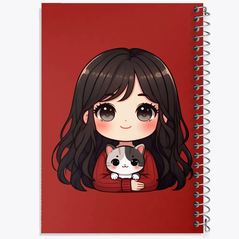 دفتر شطرنجی 50 برگ خندالو طرح دخترانه بامزه کد N5783