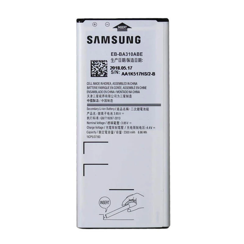  باتری موبایل مدل EB-BA310ABE ظرفیت 2300میلی آمپر ساعت مناسب برای گوشی موبایل سامسونگGalaxy A3 2016