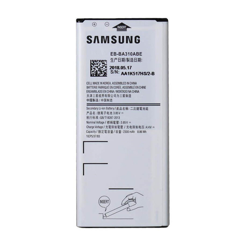  باتری موبایل مدل EB-BA310ABE ظرفیت 2300میلی آمپر ساعت مناسب برای گوشی موبایل سامسونگGalaxy A3 2016