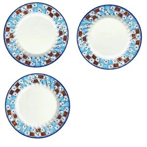 بشقاب برنج میبد مروارید مدل شطرنجی بسته 3 عددی