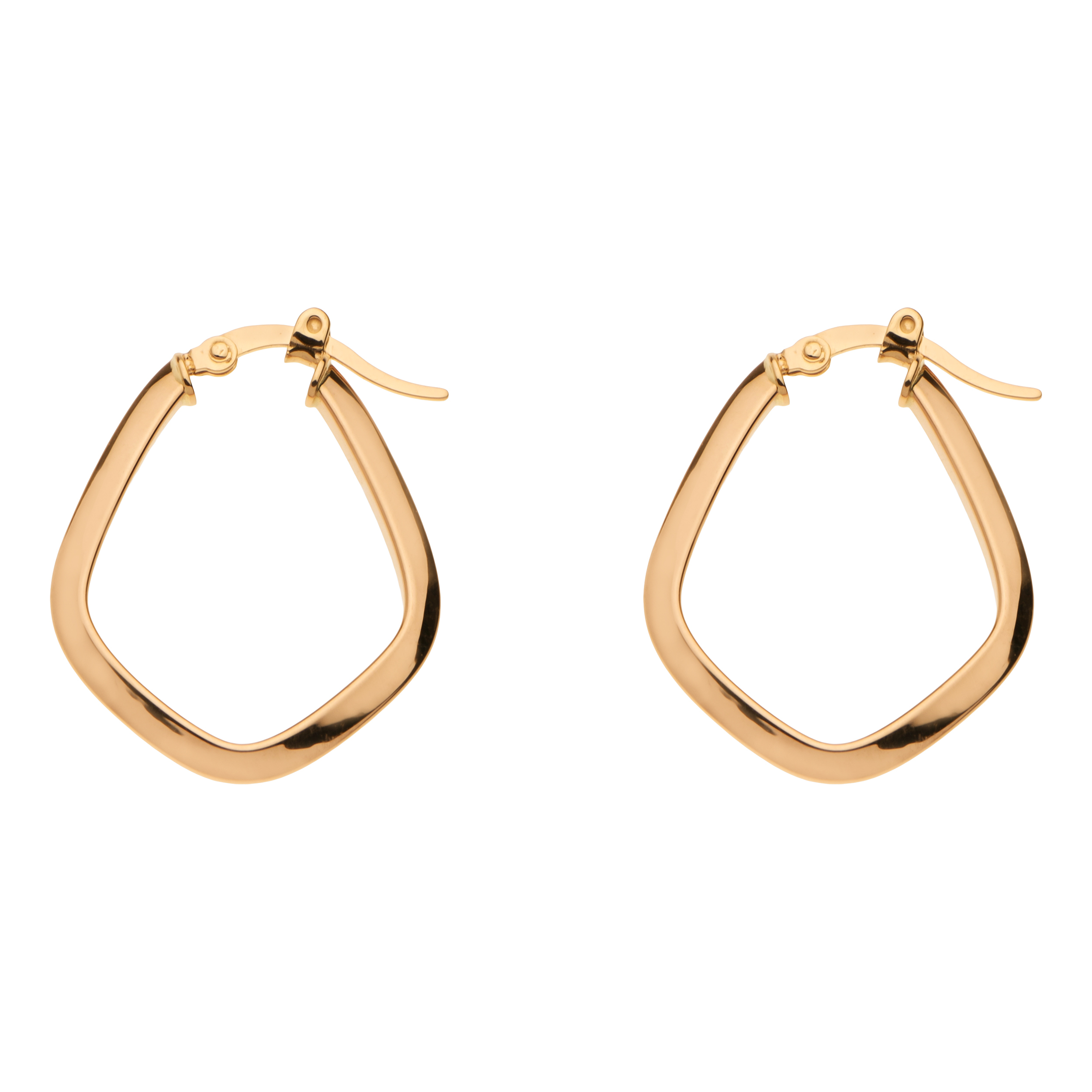 گوشواره حلقه‌ای طلا 18 عیار زنانه گلدم مدل E-3070040