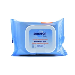 دستمال مرطوب کودک سانوسان مدل Baby Lotion بسته 15 عددی
