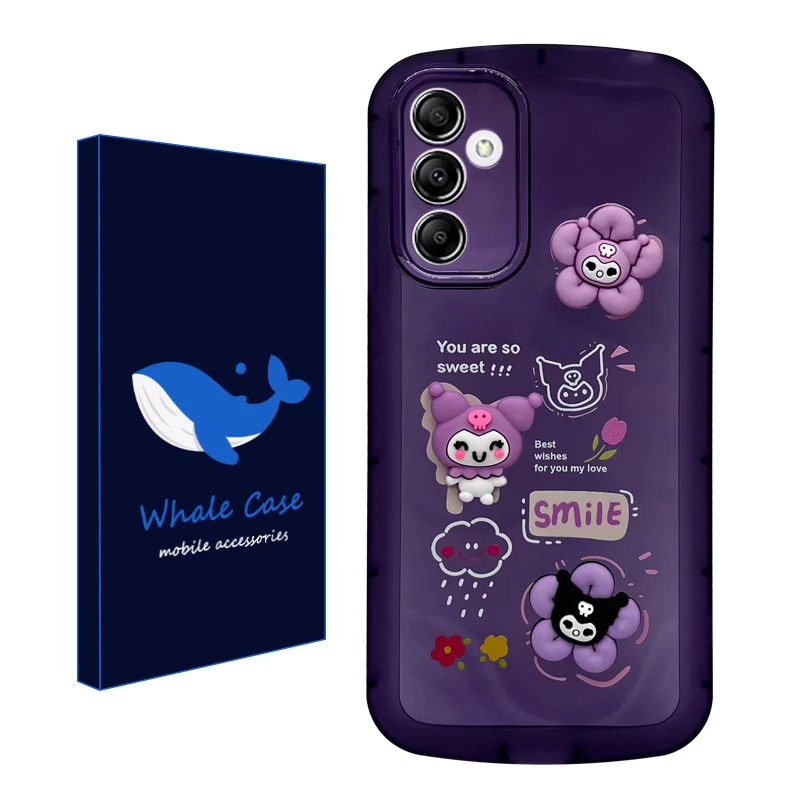 کاور وال کیس مدل کرومی و گل مناسب برای گوشی موبایل سامسونگ Galaxy A14