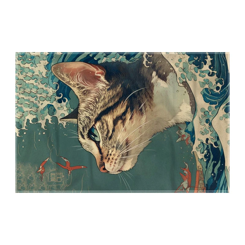 کاغذ کادو ترمه طراحان ایده مدل گربه دریایی کد strm1101