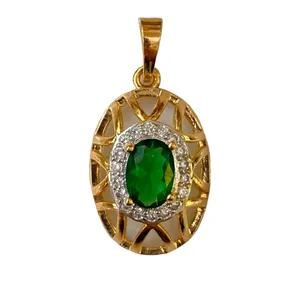 آویز گردنبند زنانه ژوپینگ مدل سنگ شیشه ای