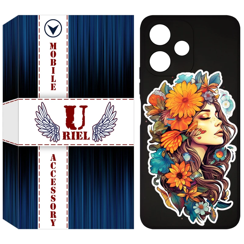 کاور یوریل قاب مدل KSH کد 52 طرح دختر مناسب برای گوشی موبایل شیائومی Redmi 12 5G / Redmi Note 12R / Poco M6 Pro 5G