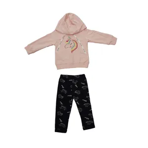 ست هودی و شلوار دخترانه مدل اسب تک شاخ