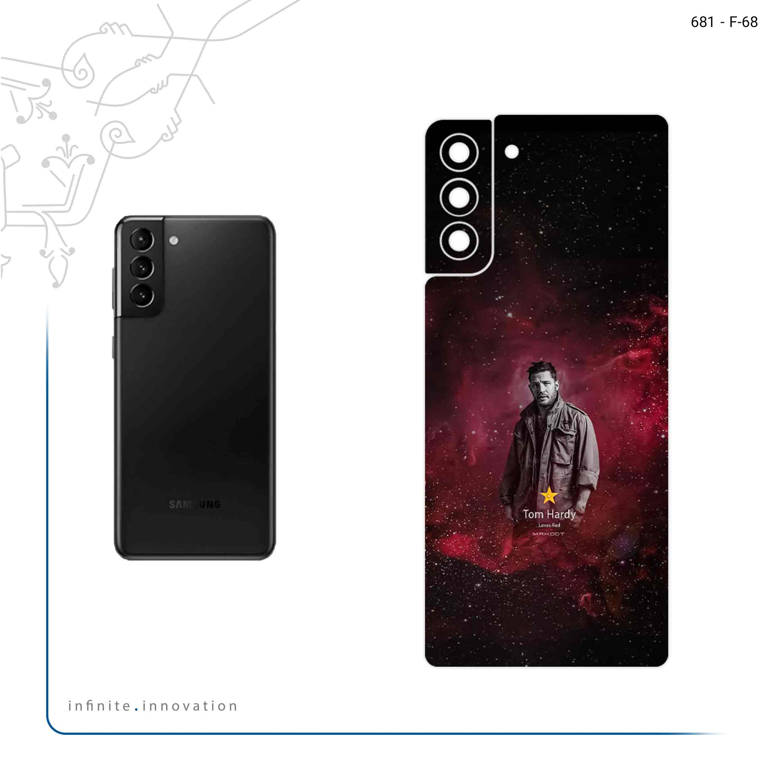 برچسب پوششی ماهوت مدل Tom Hardy مناسب برای گوشی موبایل سامسونگ Galaxy S21 Plus 5G