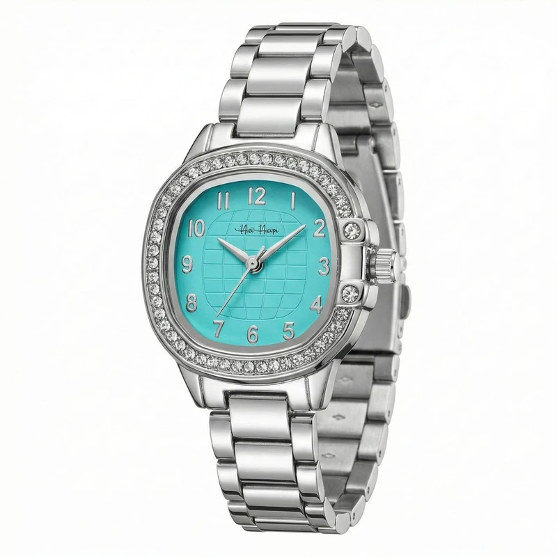 ساعت مچی عقربه‌ای کوارتز زنانه مدل دورنگین عدد دار قفل پروانه ای کد 103