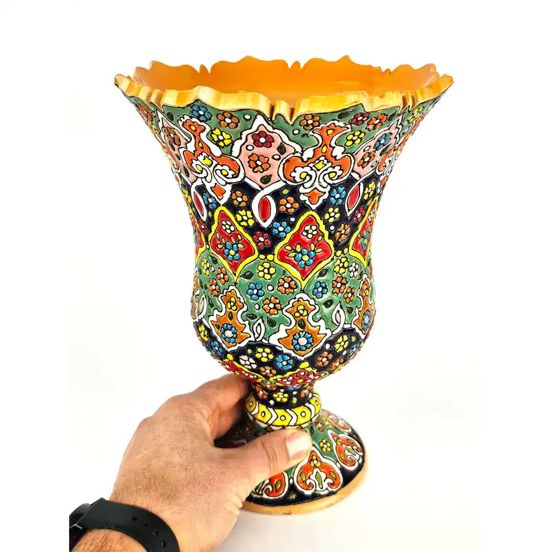 شکلات خوری میناکاری مدل ساغر کشیده کد a30