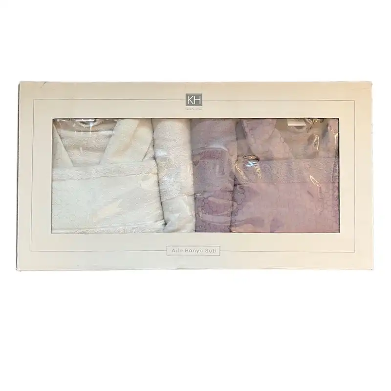 ست حوله پالتویی 6 تکه کاراجاهوم مدل Casita Flos