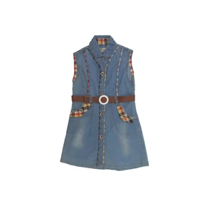 سارافون دخترانه مدل کمربندار کد 1401