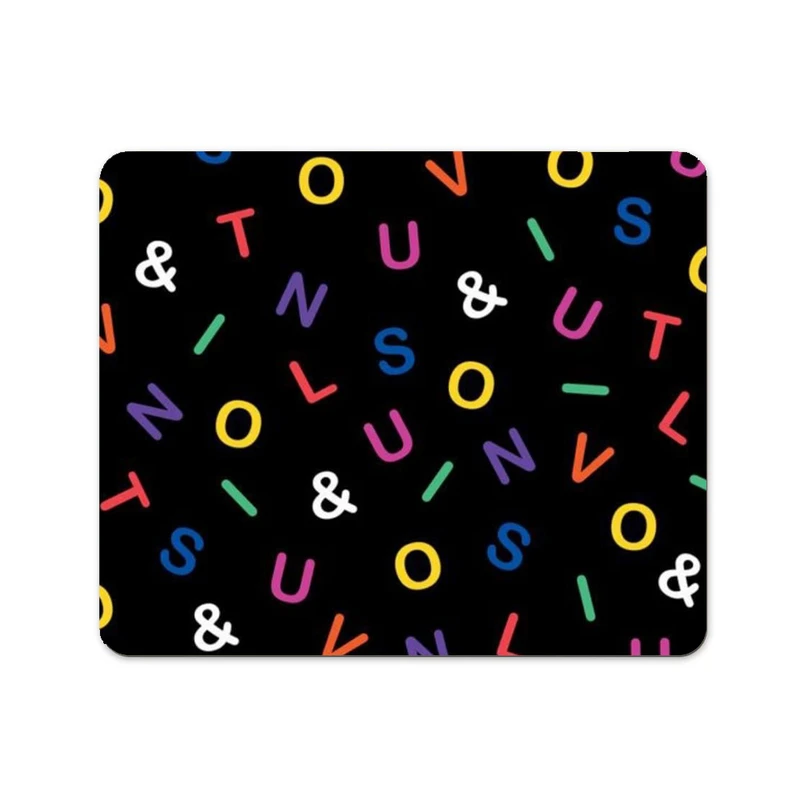   ماوس پد پاد آفرین طرح حروف لاتین کد 787 سایز 19*24 سانتی متر