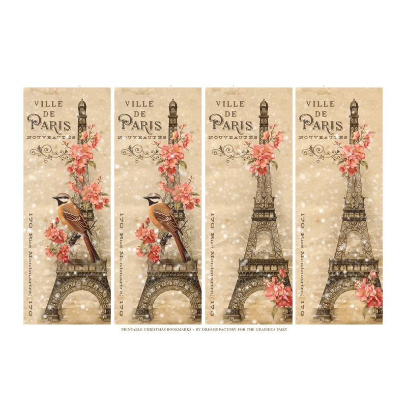 نشانگر کتاب مدل برج ایفل مجموعه ۴ عددی