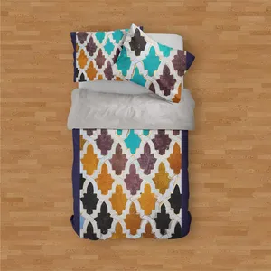 سرویس روتختی مدوپد طرح نقش چهان مدل mod00516 یک نفره 4 تکه