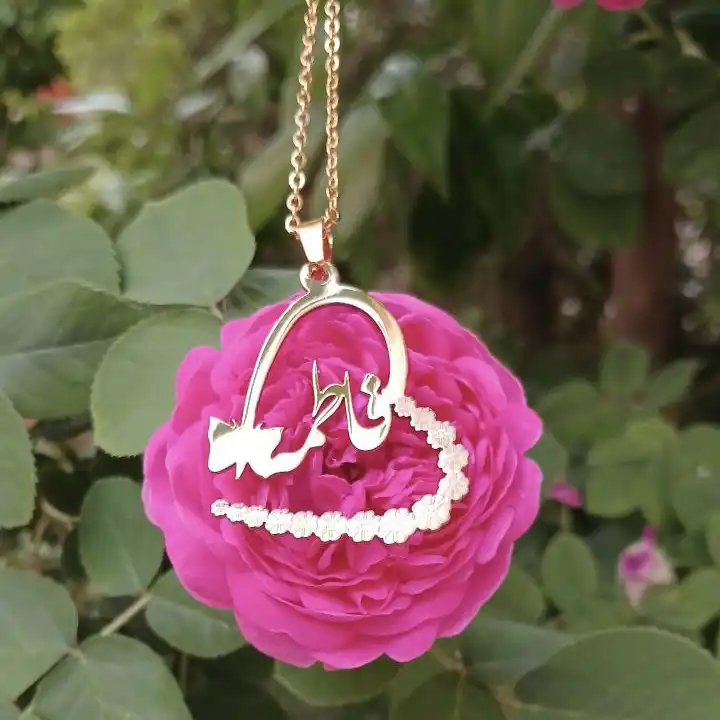 گردنبند زنانه مدل قلبی اسم فاطمه