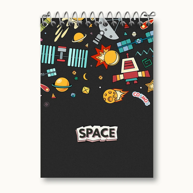 دفتر یادداشت 50 برگ خندالو مدل فضایی کد N588