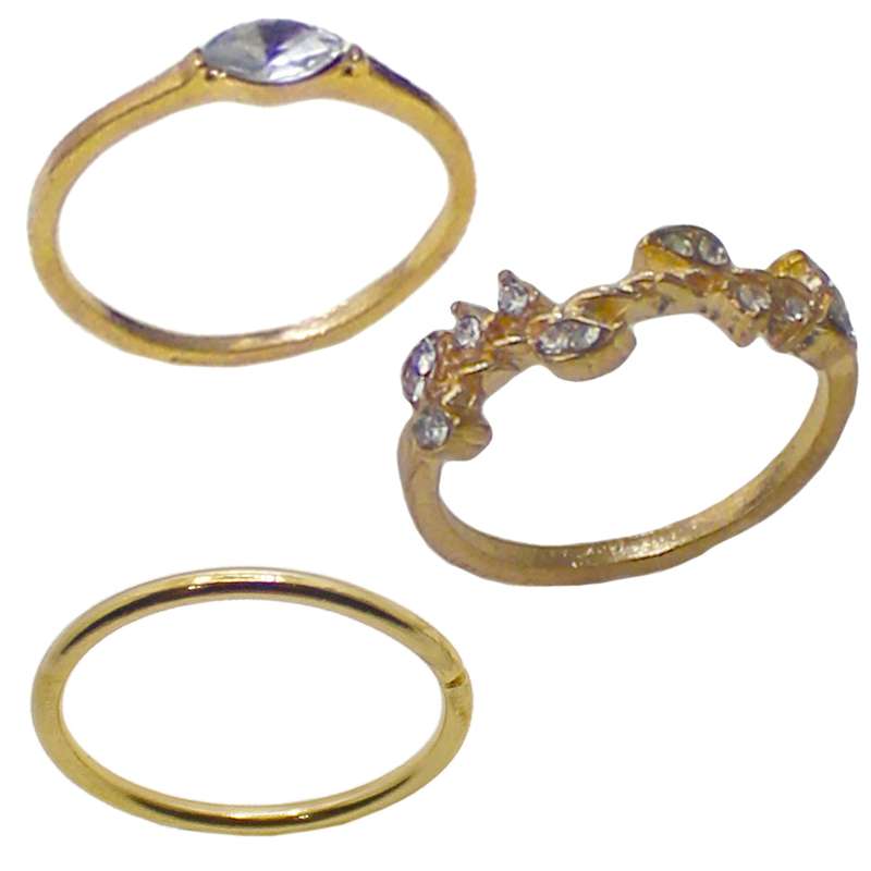 بند انگشتی زنانه کد 1291 مجموعه 3 عددی