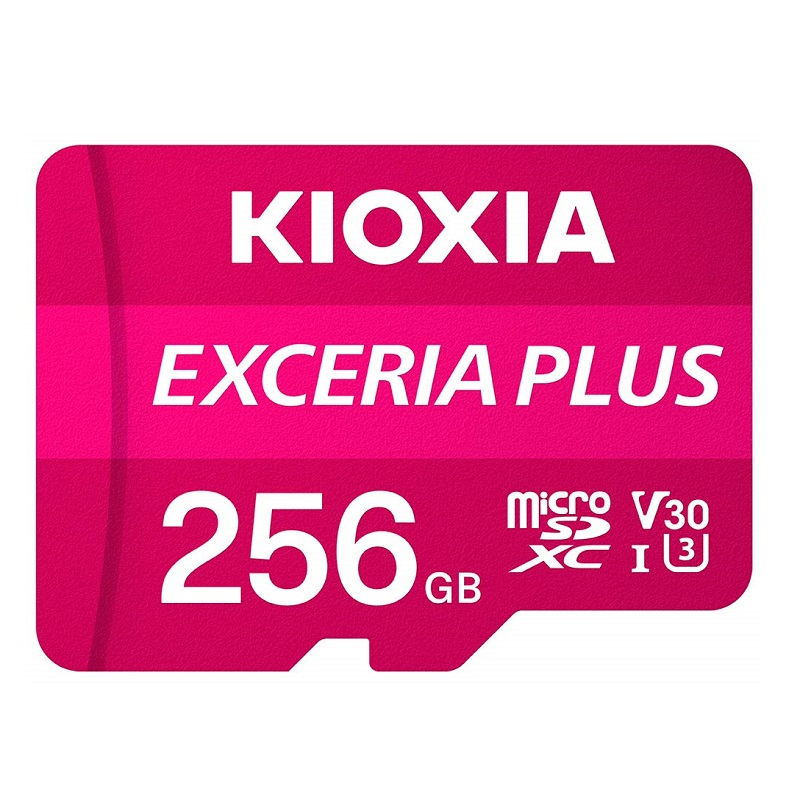 کارت حافظه‌ microSDXC کیوکسیا مدل EXCERIA PLUS کلاس 10 استاندارد U3 سرعت 100MBps ظرفیت 256 گیگابایت به همراه آداپتور SD