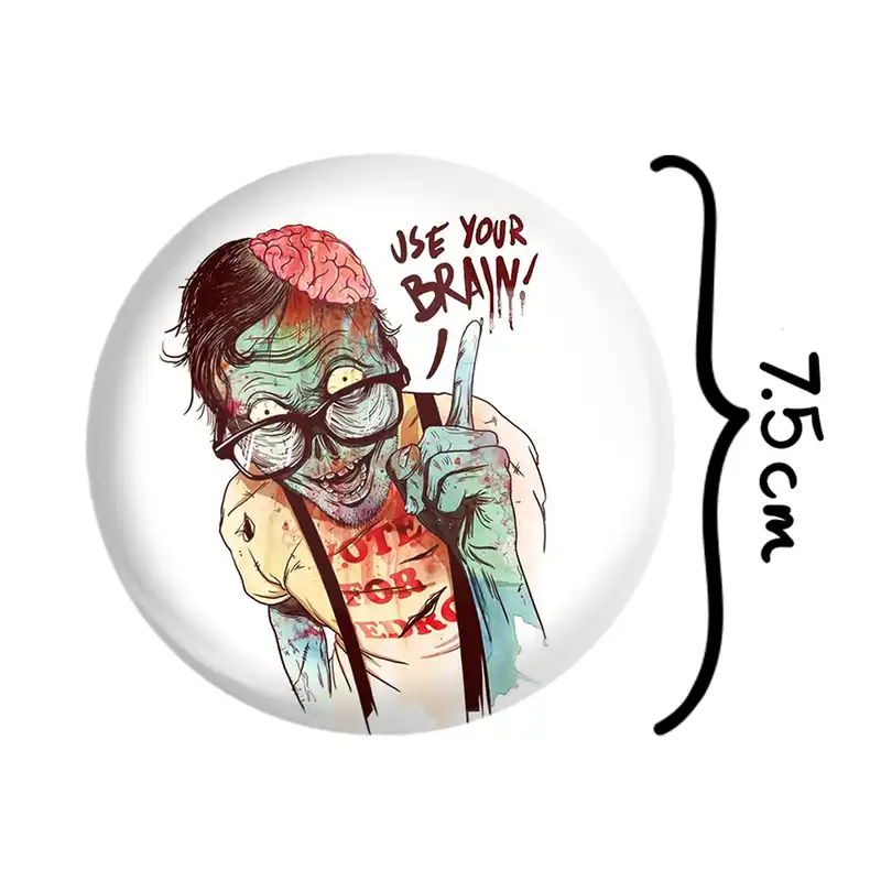 آینه جیبی خندالو طرح ترسناک مدل تاشو کد 1525