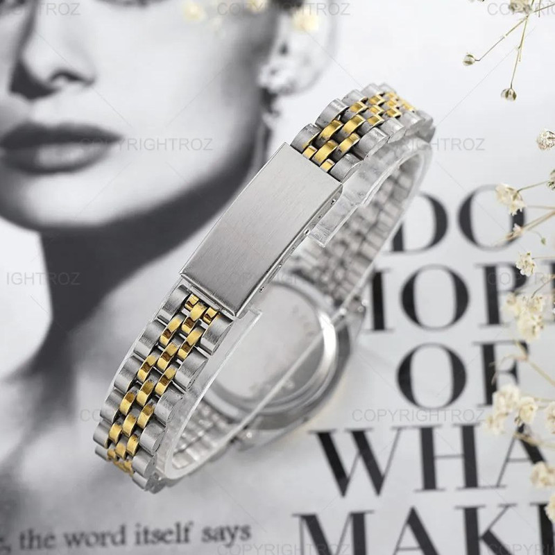 ساعت مچی عقربه ای زنانه مدل دیت جاست_gld_st08 ساعت مچی عقربه ای زنانه مدل دیت جاست_gld_st08