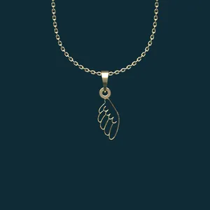 گردنبند طلا 18 عیار زنانه مدوپد مدل پر کد BB2-1-1018