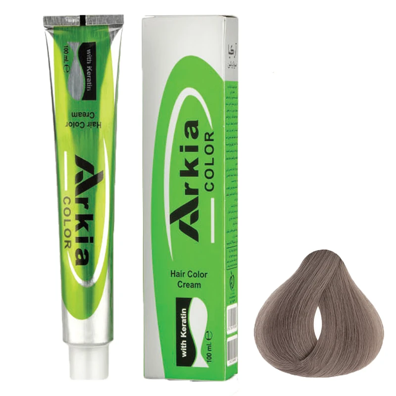رنگ مو آرکیا شماره A8 حجم 100 میلی لیتر رنگ بلوند خاکستری خیلی روشن