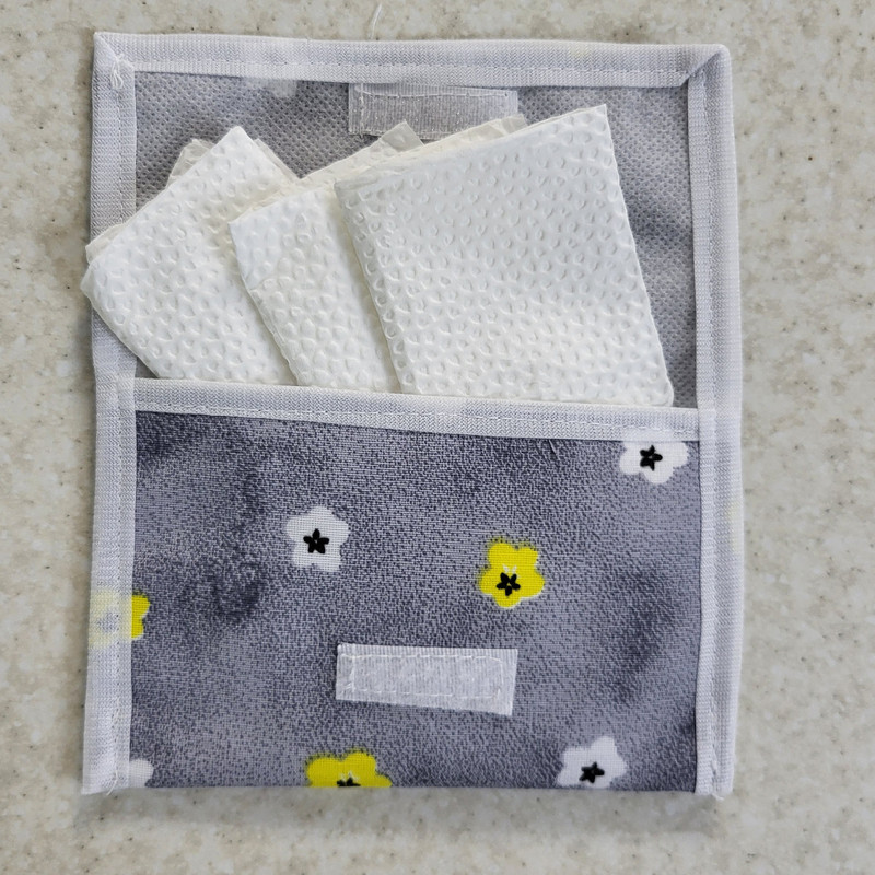 جای دستمال کاغذی مدل جیبی شکوفه کد 407 مجموعه دو عددی