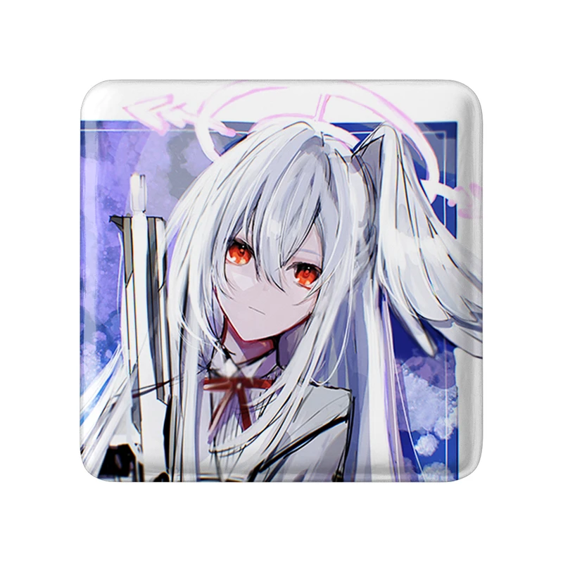 پیکسل خندالو طرح بازی آرشیو آبی (Blue Archive) مدل مربعی کد 34306