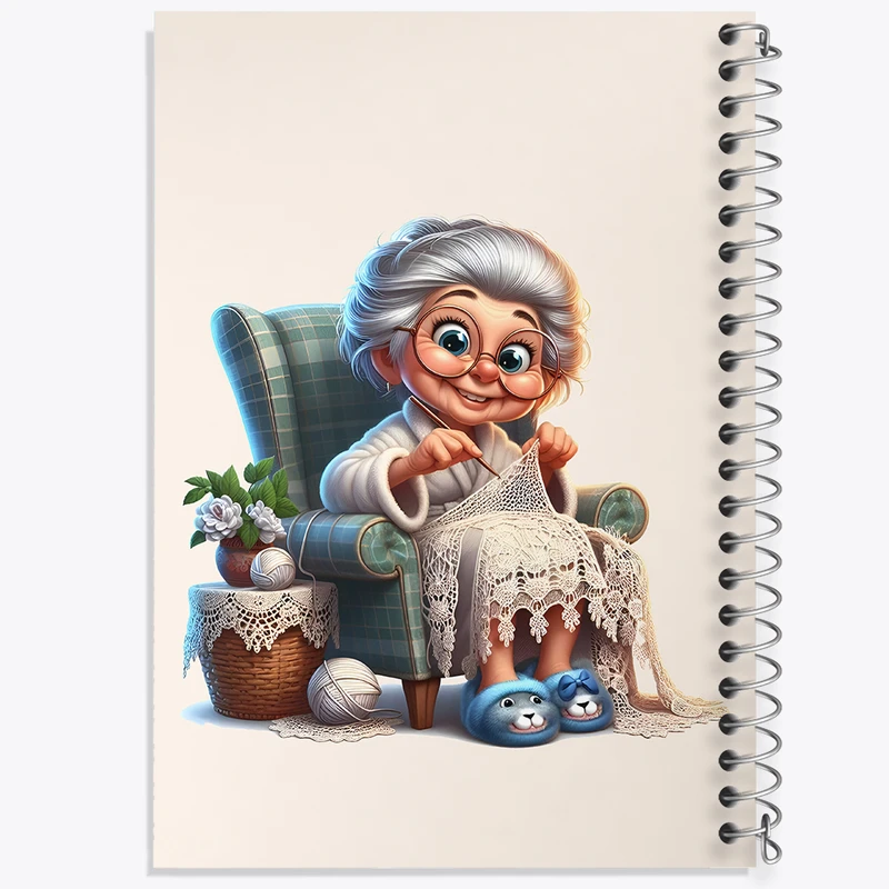 دفتر لیست خرید 50 برگ خندالو طرح مادر بزرگ کد F6155