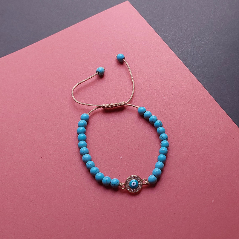 دستبند زنانه مدل فیروزه ای پلاک نگین دار کد HC106 دستبند زنانه مدل فیروزه ای پلاک نگین دار کد HC106