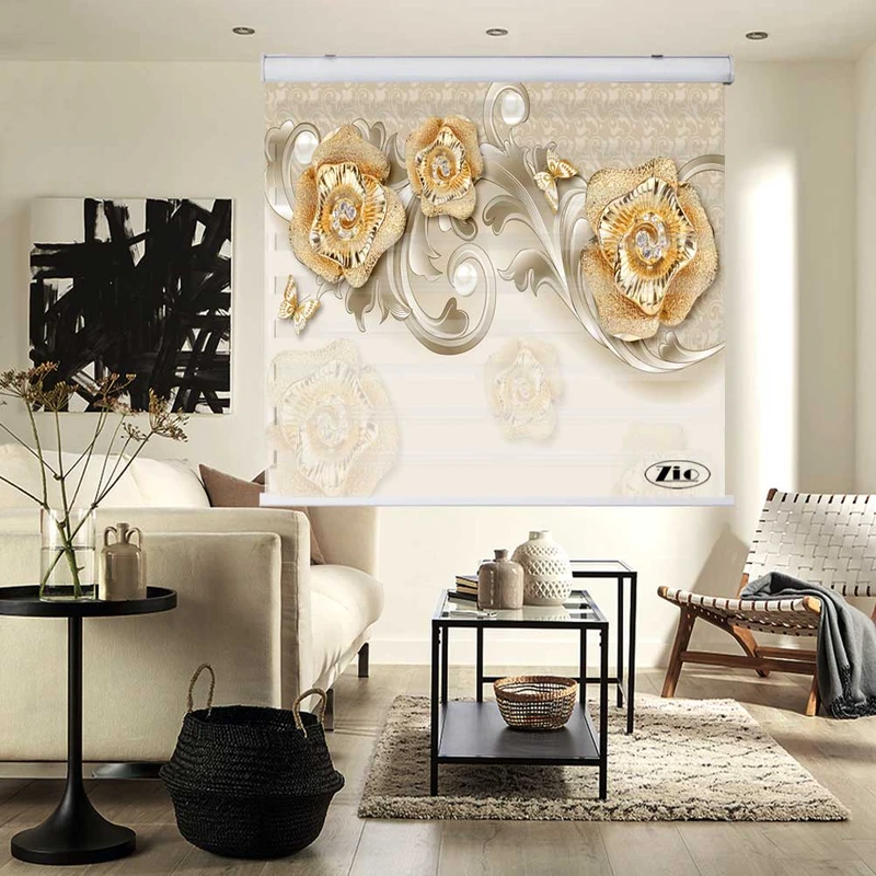 پرده زبرا زیو کد 3D1169 سایز 150x150 سانتی متر