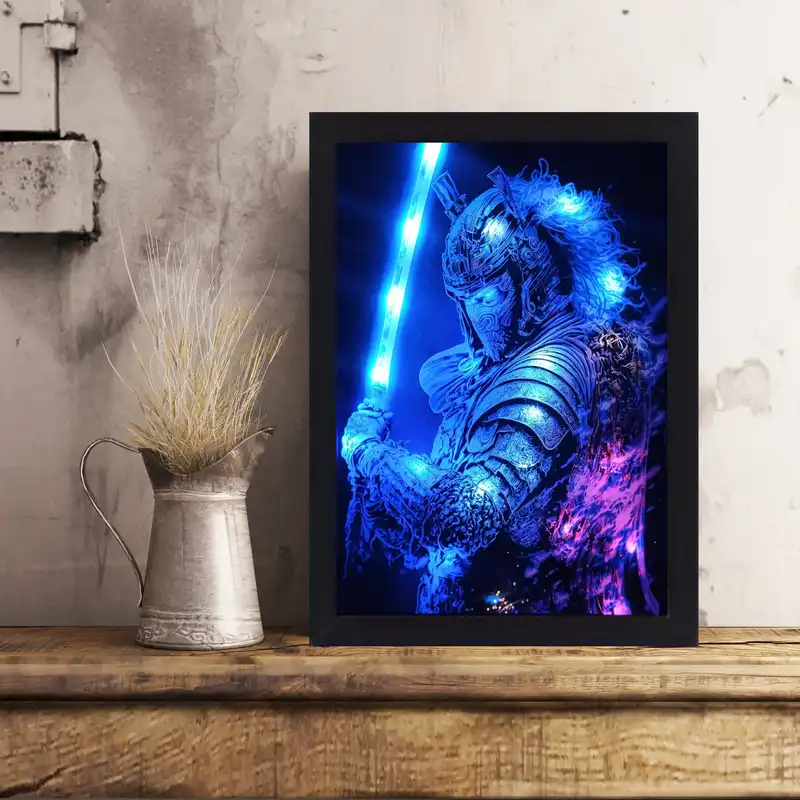 تابلو نوری گیم دکور طرح جنگجو مدل game2