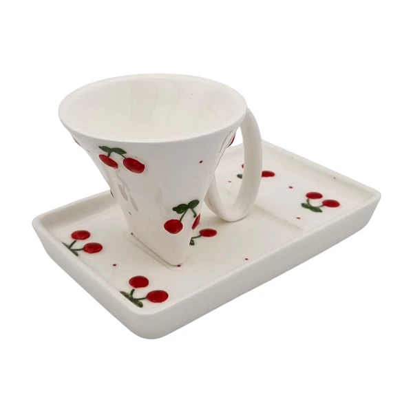 فنجان مدل شیپوری کد 14363xalb به همراه زیر لیوانی