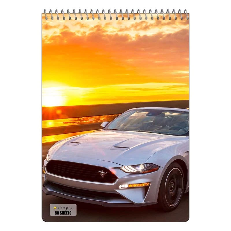 دفتر نقاشی 50 برگ سیمی کارنیکا طرح فورد ماستنگ Ford Mustang کد 66885
