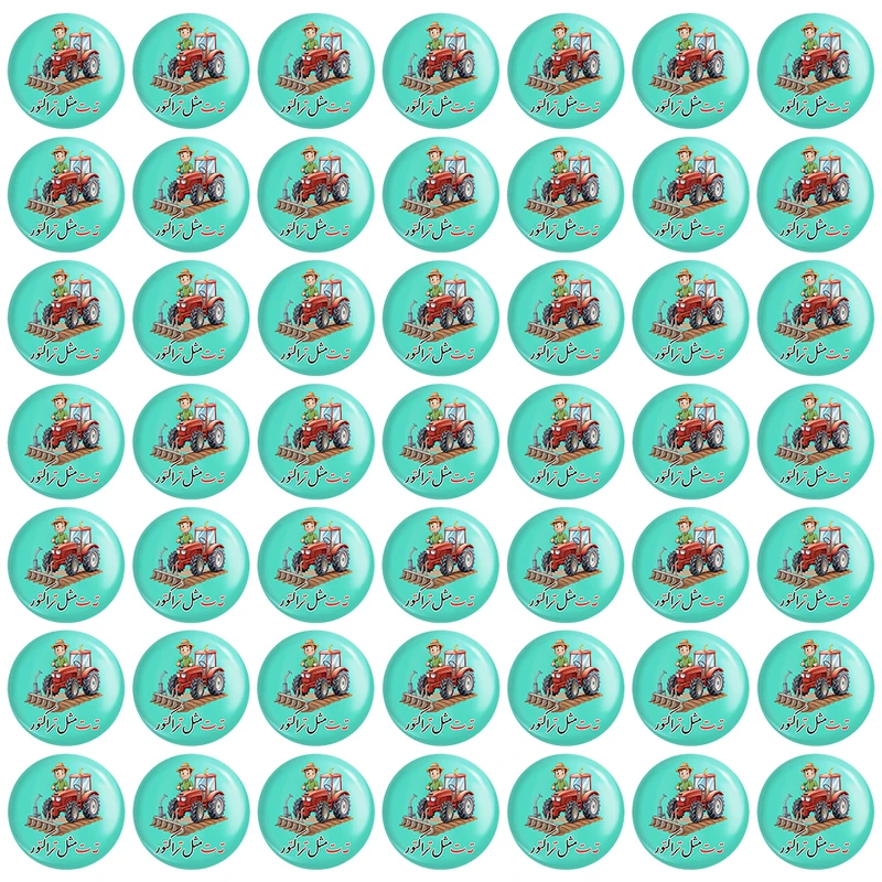 مگنت خندالو مدل جشن الفبای کلاس اول تـ ت مثل تراکتور کد 8785 مجموعه 49 عددی