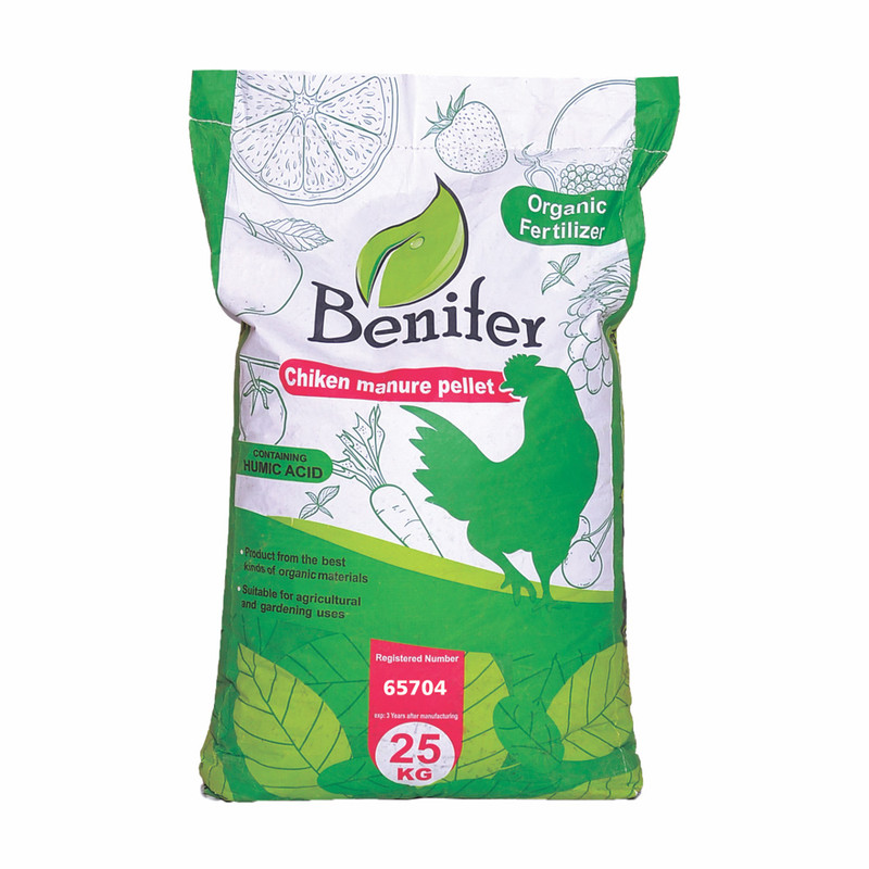 کود پلت مرغی غنی شده بنیفر مدل Growth وزن 25 کیلوگرم