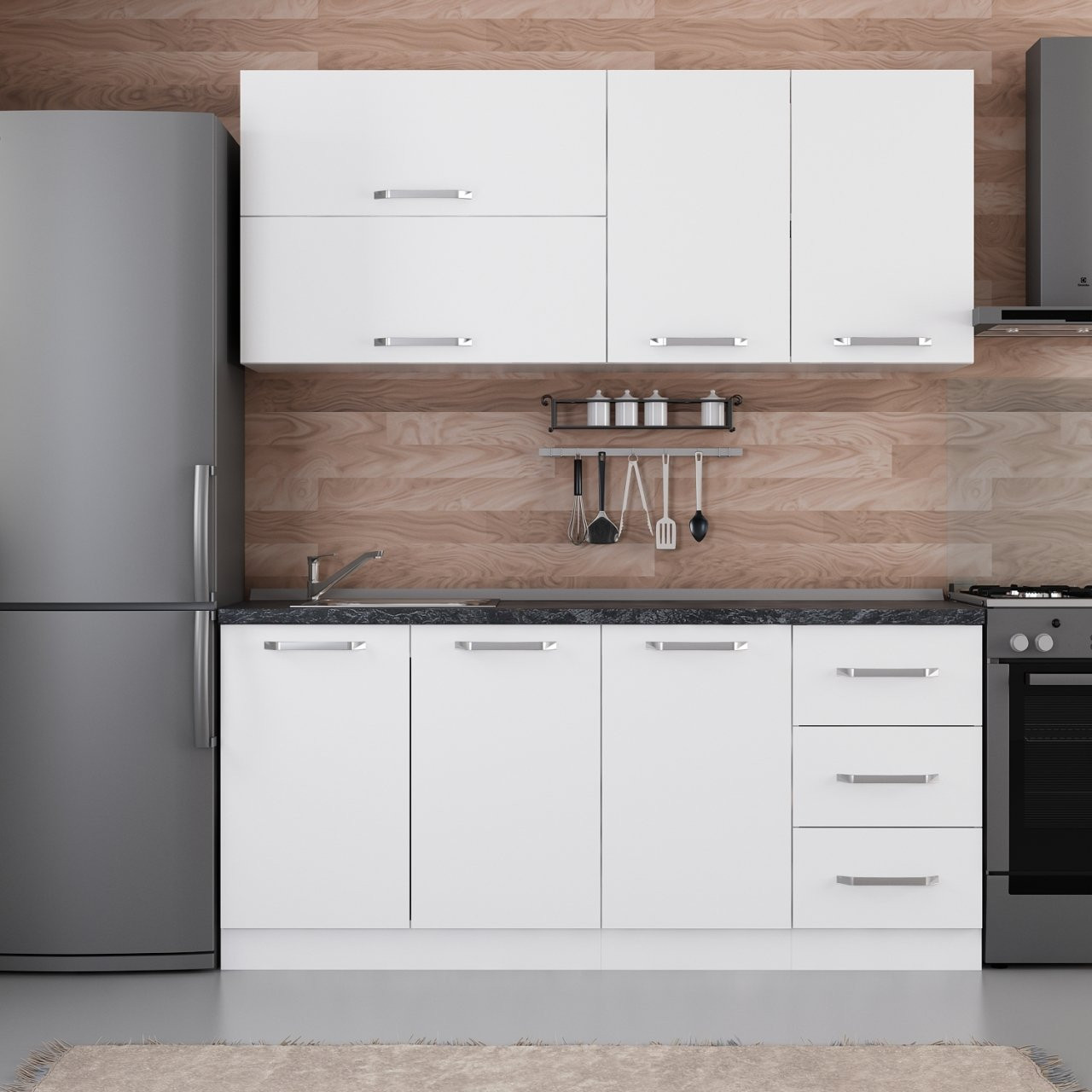 کابینت آشپزخانه مدل B-1 Minar 180 مجموعه دو عددی