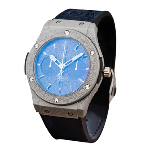 ساعت مچی عقربه‌ای مردانه هابلوت مدل حکاکی تک موتوره بند چرمی کد 1