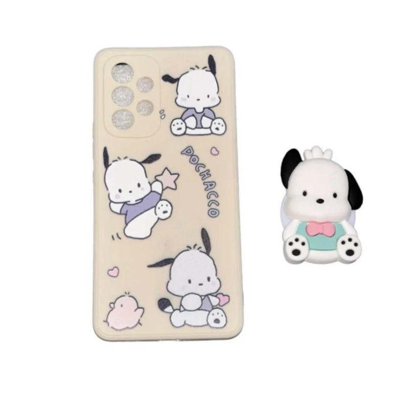 کاور طرح سگ  کد ۷۸ pochaco  مناسب برای گوشی موبایل سامسونگ Galaxy A53 به همراه پاپ سوکت 
