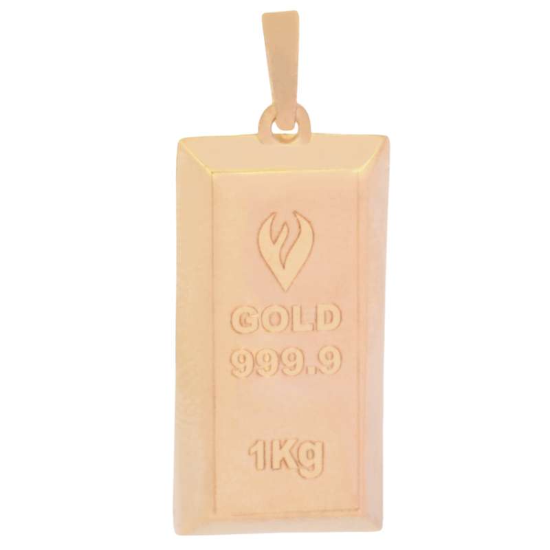 آویز گردنبند طلا 18 عیار زنانه طلای مستجابی مدل شمش کد 999